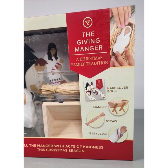 The Giving Manger Box Set Book Baby Jesus Straw Christmas Family Tradition - Picture 2 of 6